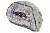 7.5" Purple Amethyst Geode With Polished Face - Uruguay - #199790-2
